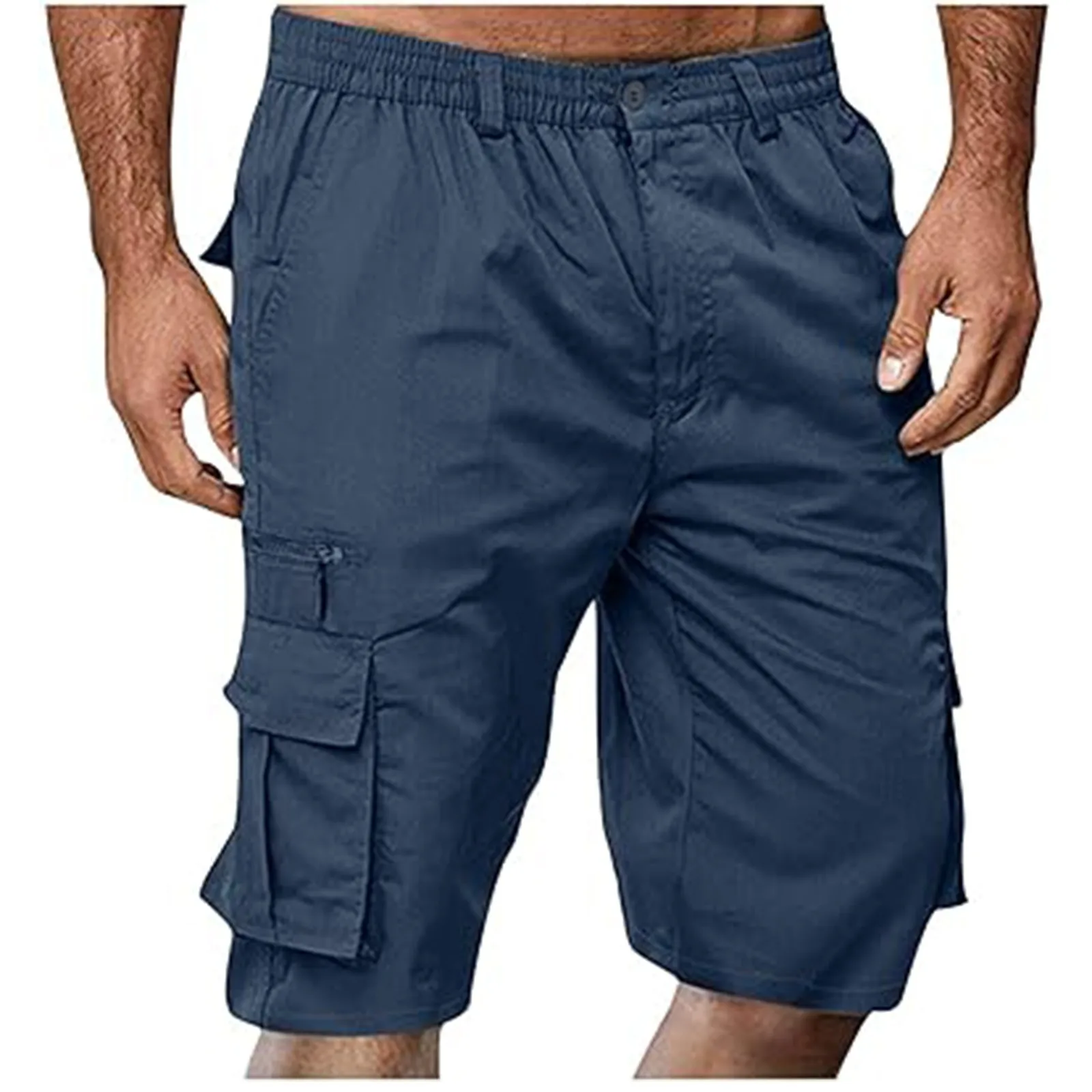 Short cargo grande taille pour homme, pantalon de sport au genou, streetwear classique, hip hop, droit, grande taille, 2024