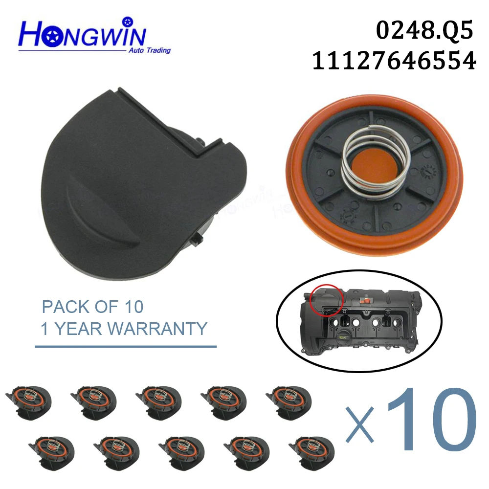 

10PCS PCV Valve Cover For Peugeot 207 307 308 2008 3008 508 408 208 For MINI 1.6L 11127646554 0248Q5 11127572724 11127567791