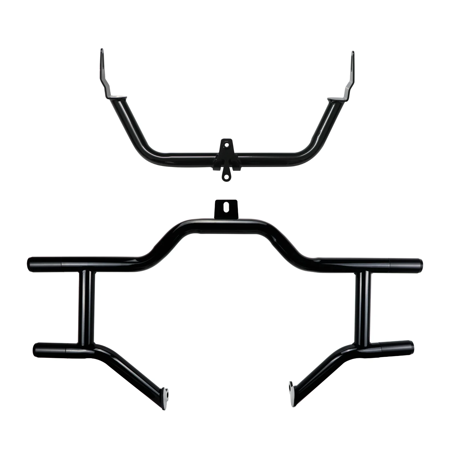 

YazenMop Motorcycle Flat Out Crash Bar Engine Guard with Upper Fairing Mount Brackets Fits Harley 2015-2023 Road Glide Models