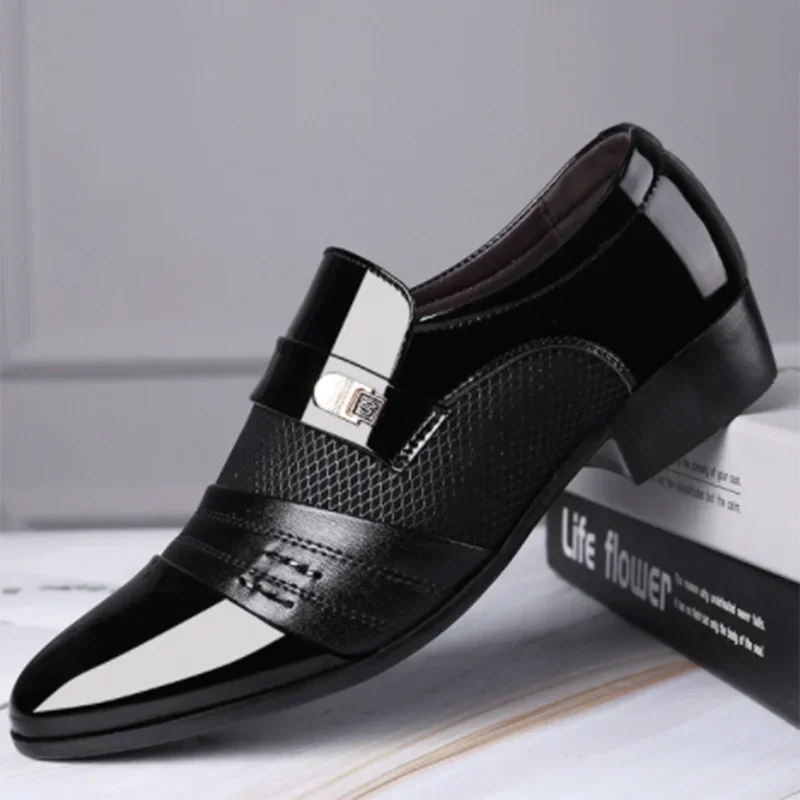 Former Men Shoe PU Leather Shoes for Men Luxury Plus Size Party Office Business Casual Shoes Loafers Zapatos De Vestir Hombre