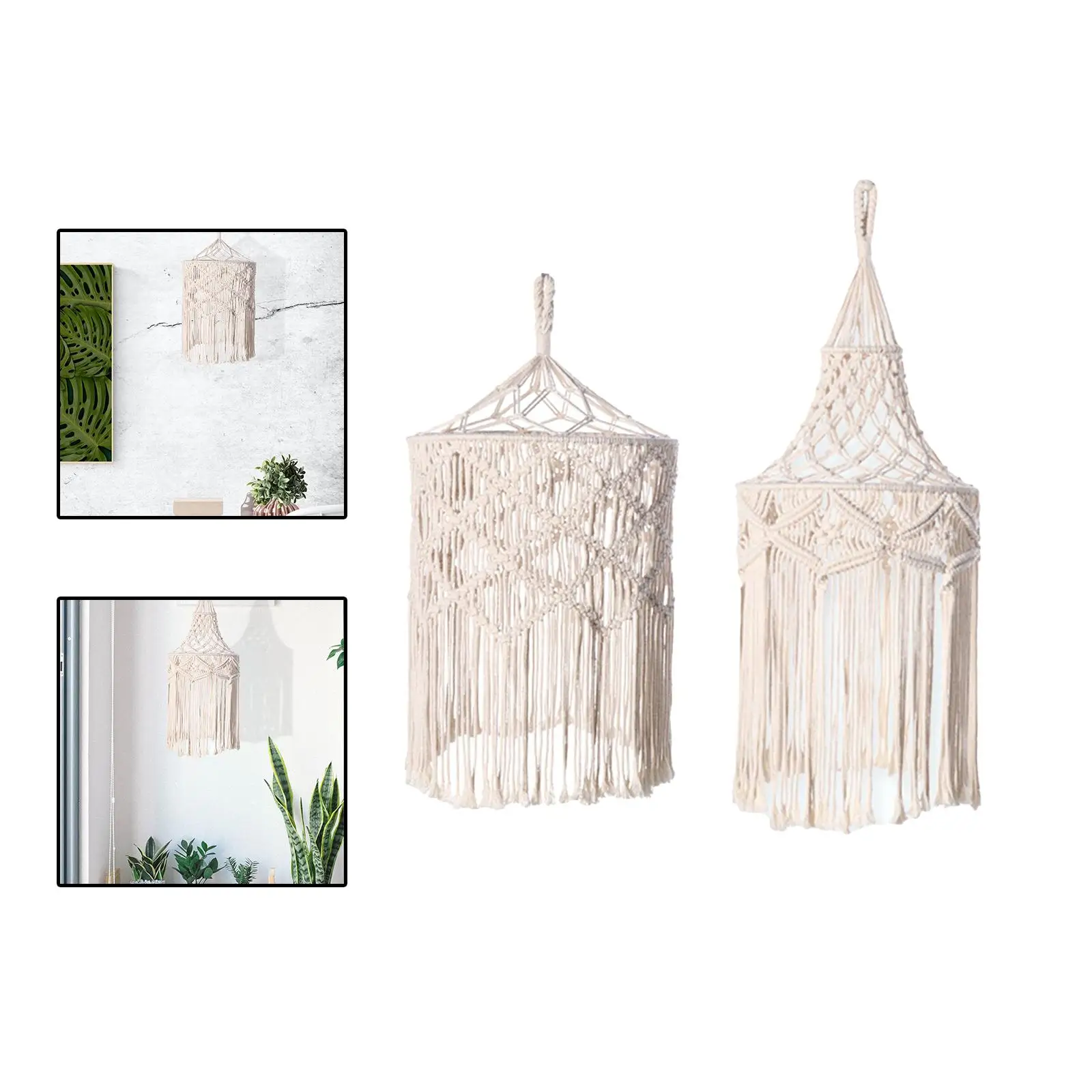 Paralume in macramè, copertura della lampada a sospensione Boho, paralume da pavimento bohémien, soffitto