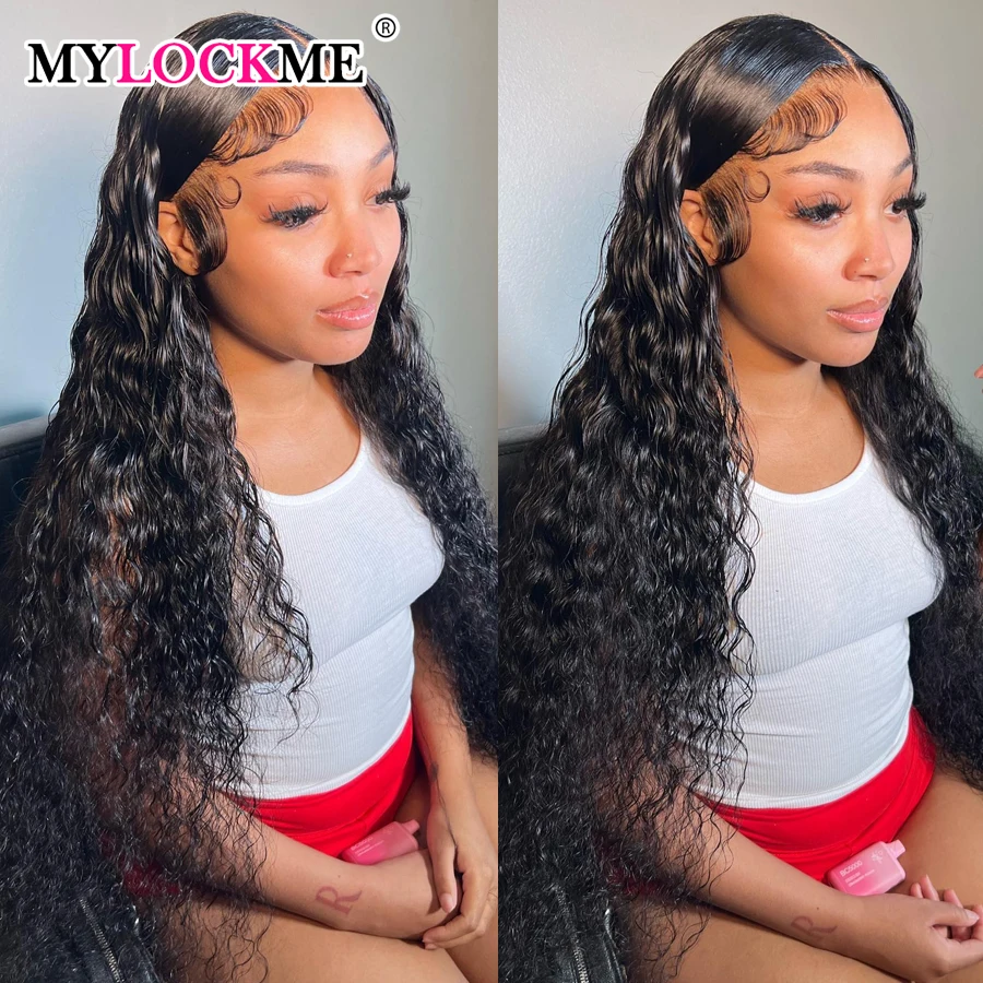 Deep Wave Frontal Wig 13x4 13x6 Curly HD Transparent Lace Front Human Hair Wigs For Women Wet And Wavy Water 5x5 6x4 Closure Wig