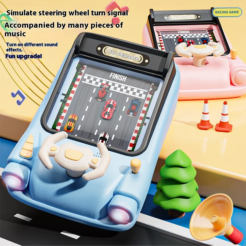 Racing Challenge Children\'s Electric Toys Simulation Driving Steering Wheel Table Games Toys with Lights Music Gift for Kids