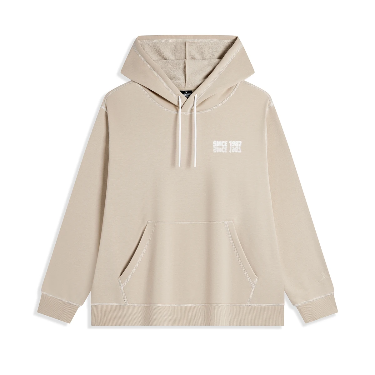 Xtep Pullover Sweater For Men And Women 2024 Winter Hooded Hoodie Trendy Retro Comfortable Tops 876427930126