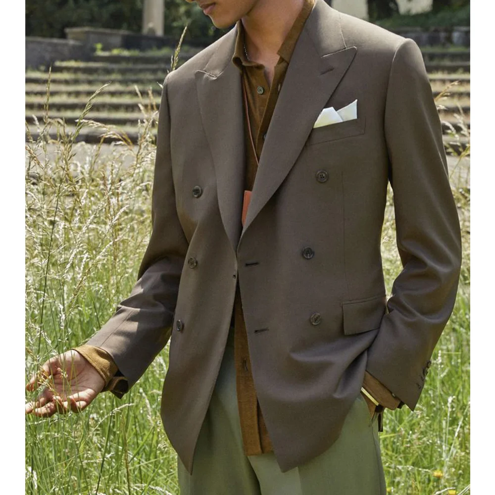 

Мужской пиджак с шалью и лацканами, однобортный двубортный повседневный модный свободный удобный элегантный пиджак, деловая официальная одежда, тонкий F