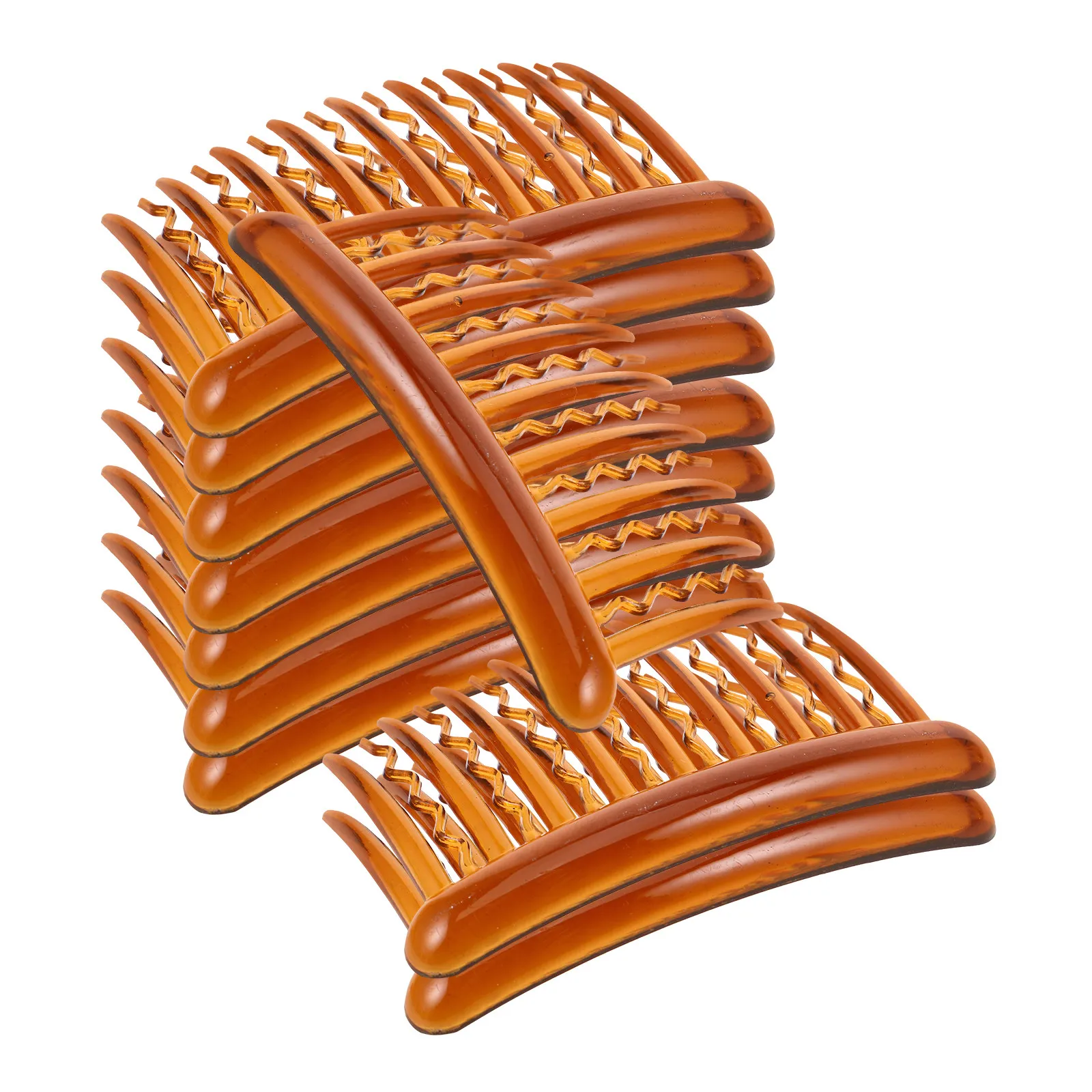 

24Pcs Plastic Wave Teeth Bridal Hair Comb Lightweight Secure Grip Side Veil Comb for Wedding Parties Daily Wear Retro Styling
