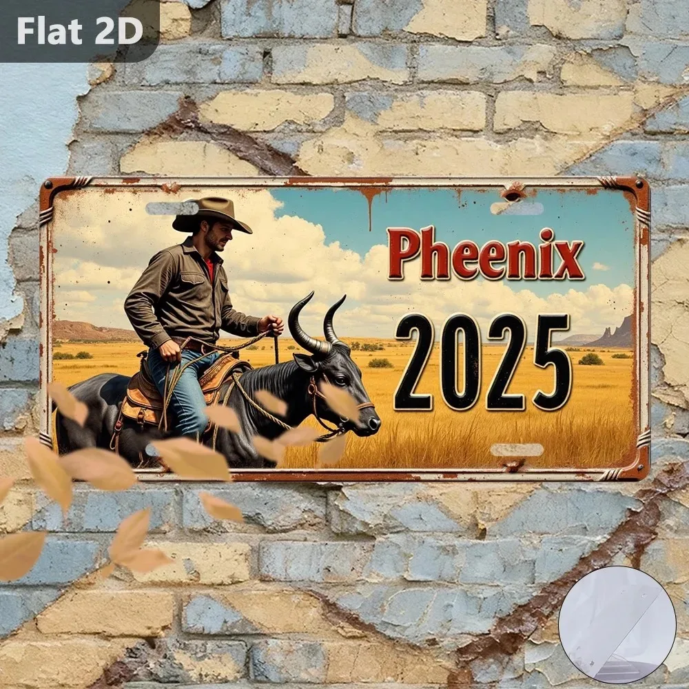 Placa de Metal Vintage San Antonio 1918 Parade, Arte de Parede em Alumínio 12x8in, Impermeável e Durável para Decoração de Casa e Garagem