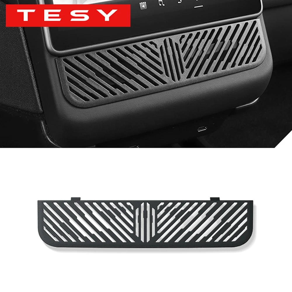 Rear AC Vent Guard Mesh Trim Air Outlet Protector For Tesla New Model Y L YL Juniper 3 Highland 2026 Long Wheelbase LWB 6 Seater