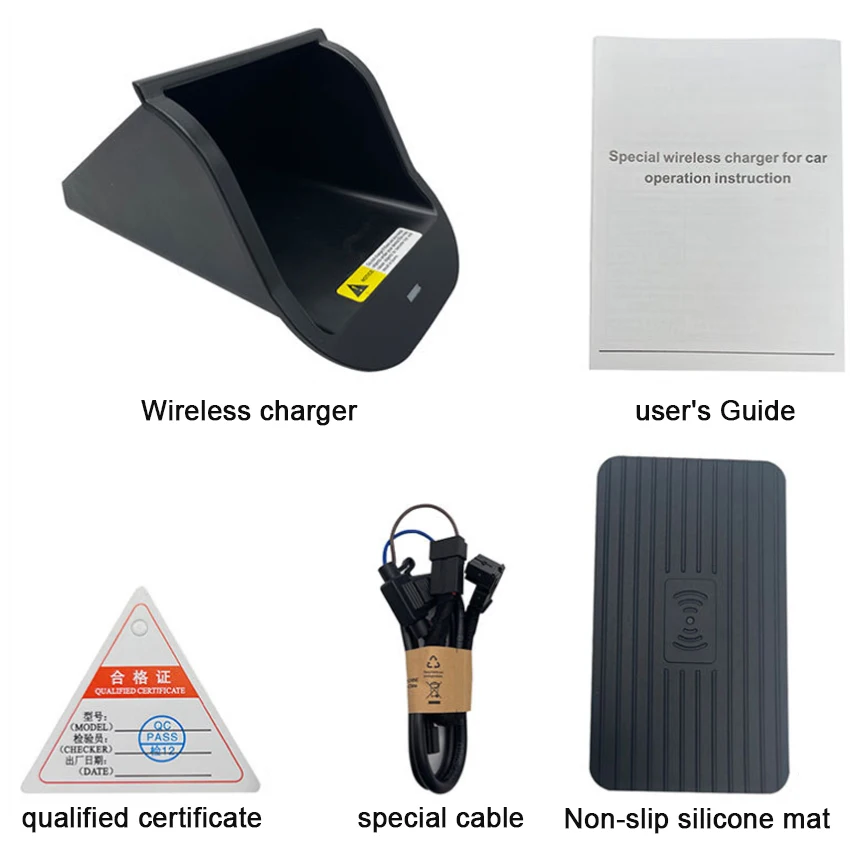 Wireless charger, Special on-board QI phone fast charging panel For Mercedes-Benz CLA Class W117 cla180 cla200 cla220 2014-2019 view 6