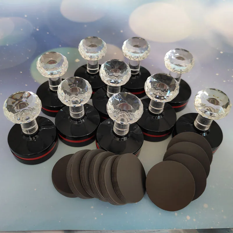 10pcs Round 40mm Blank Flash Stamp Name Signature Stamping Selfinking DIY Supplies With 7mm Rubber