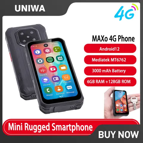 SOYES MAXO Mini Rugged Smartphone IP68 Mini Waterproof 3.88 Inch Small IPS Screen Android12 6G 128GB Face ID Unlock Mobile Phone