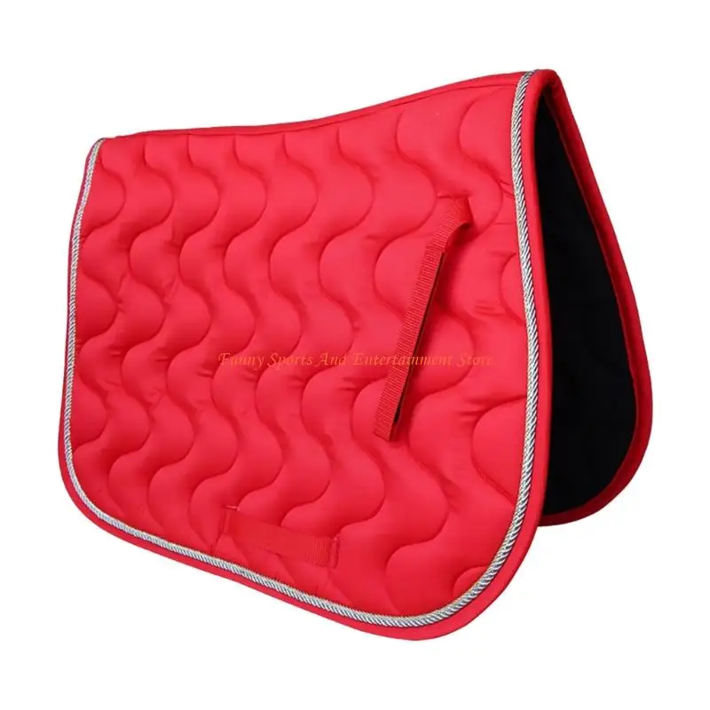 C4DE 5mm Thick Sponge Resin Cotton Filled Horse Saddles Pad With Quilting For Pressure Distribution And Sweat Absorption