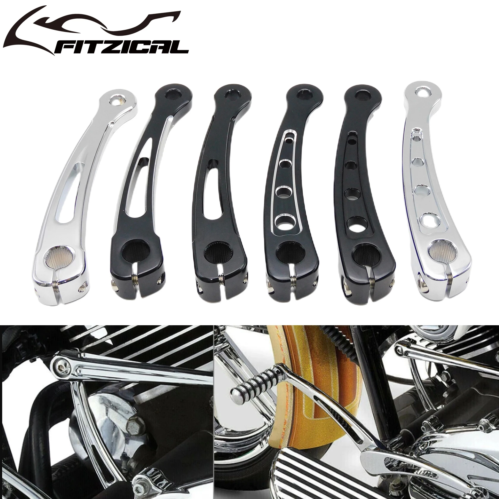 Motorcycle Inner Shift Rod Shifter Shaft Lever Bracket Black/Chrome For Harley Softail Fatboy Touring Electra Road Glide 1986-Up