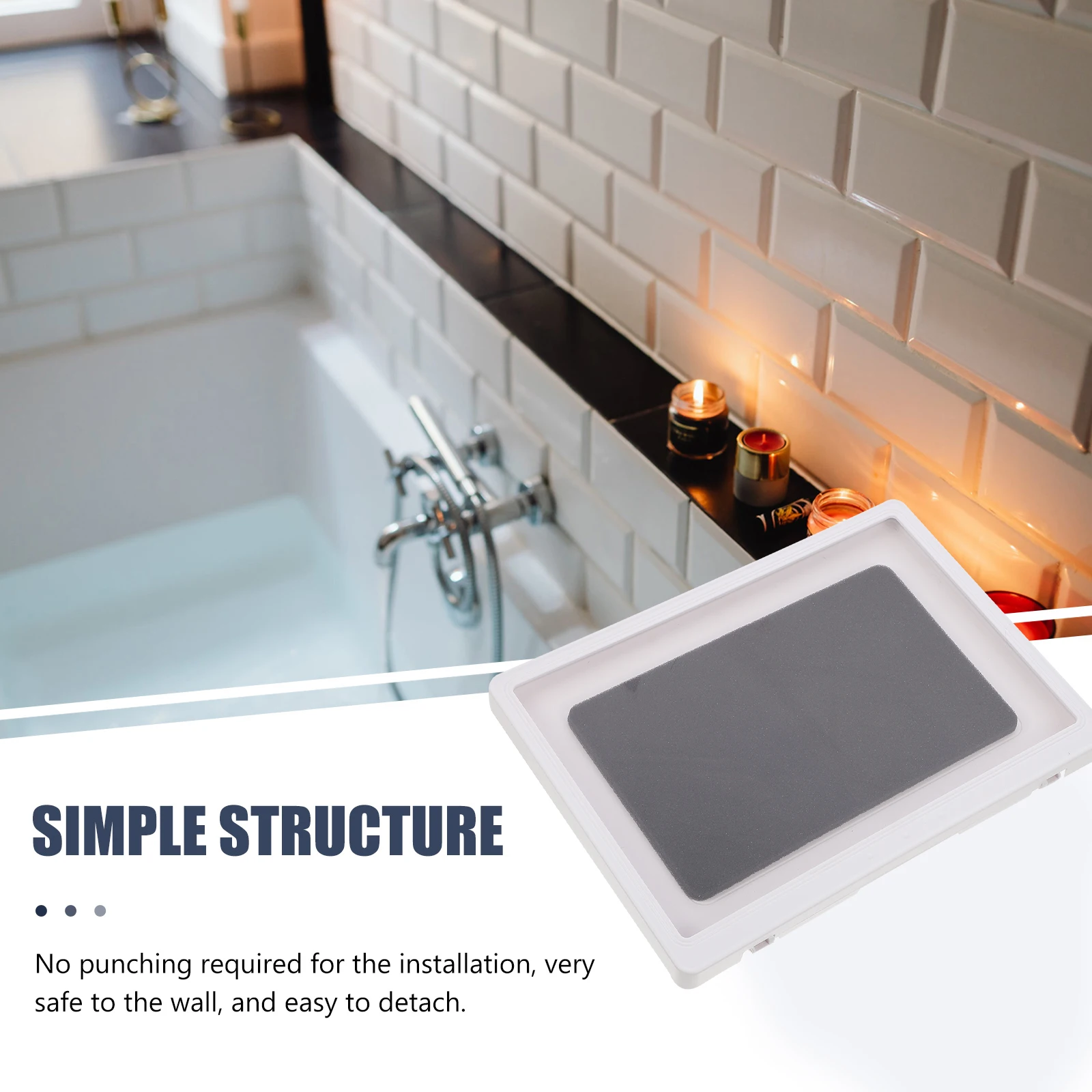 

Plastic Waterproof Bathroom Tablet Case Phone Storage Shower Kitchen Bathtub Holder Mount Long Term Use Simple Install