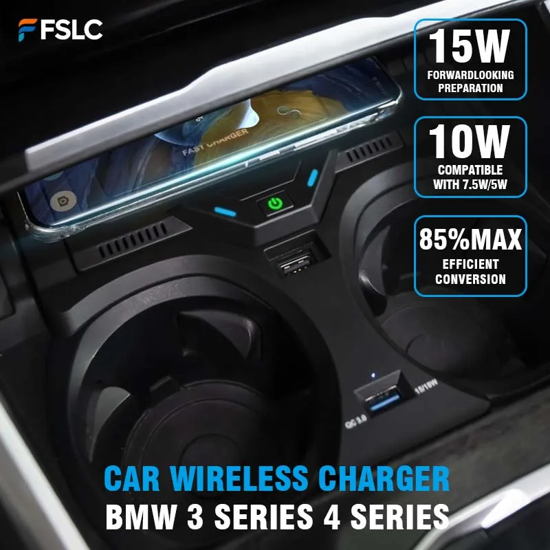 ⭐Genuine⭐ Upgrade BMW New 3 Series and 4 Series Wireless Charging Components Modified Wireless Quick Charger Cars Accessories