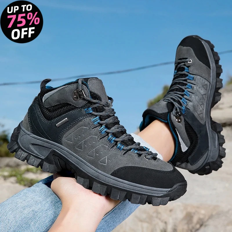 

Mens Hiking Shoes Fashion Mid Top Autumn New Suede Anti Slip Durable Forest Work Casual Shoes Travel Climbing Sports Shoes 39-47