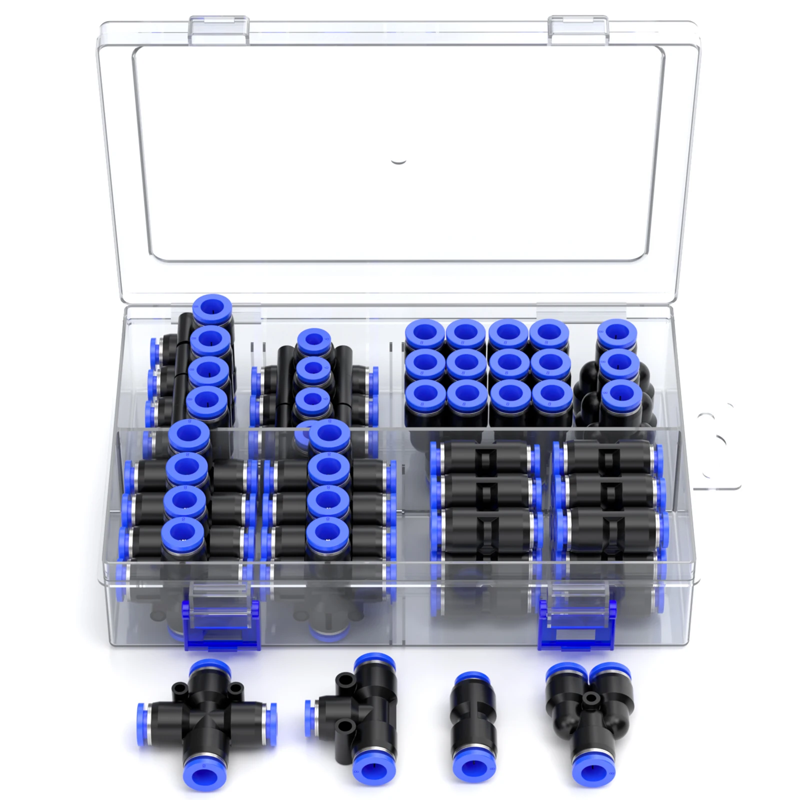 PU PE PV PY Box 4/6/8/10/12/14/16mm Pneumatic Hose Connector Kit Pneumatic Quick Release Air Hose Push In Connection Accessories