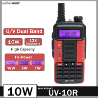 Baofeng UV 10R Walkie Talkie 10W High Power FM Dual Band Professional UV 10R V2 hf  Transceiver VHF UHF USB Two Way CB Ham Radio