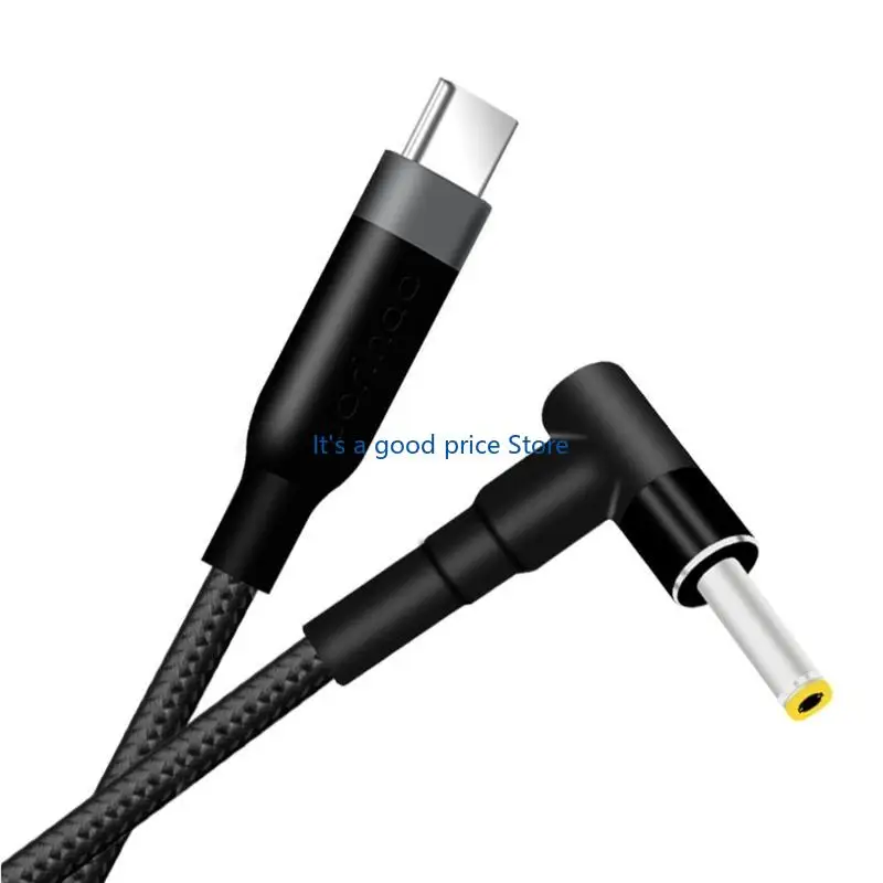  100W Fast Chargng for Notebooks USB Port to DC5.5x2.5mm Charging Adapter Wire Soft Braided Power Supply Cord