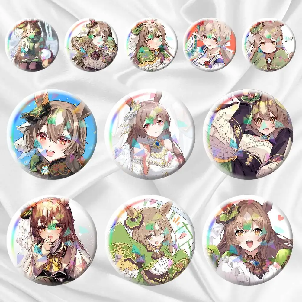 

Satono Diamond Umamusume Pretty Derby Uma 75mm 44mm 25mm Accessories Toys Badge Brooch Backpack Hat Pins