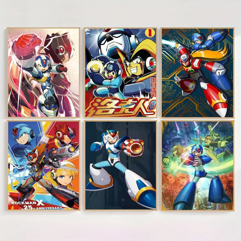 Painting Calligraphy Poster canvas painting wall art picture, home interior, garage, bar decoration Manga games Megaman X