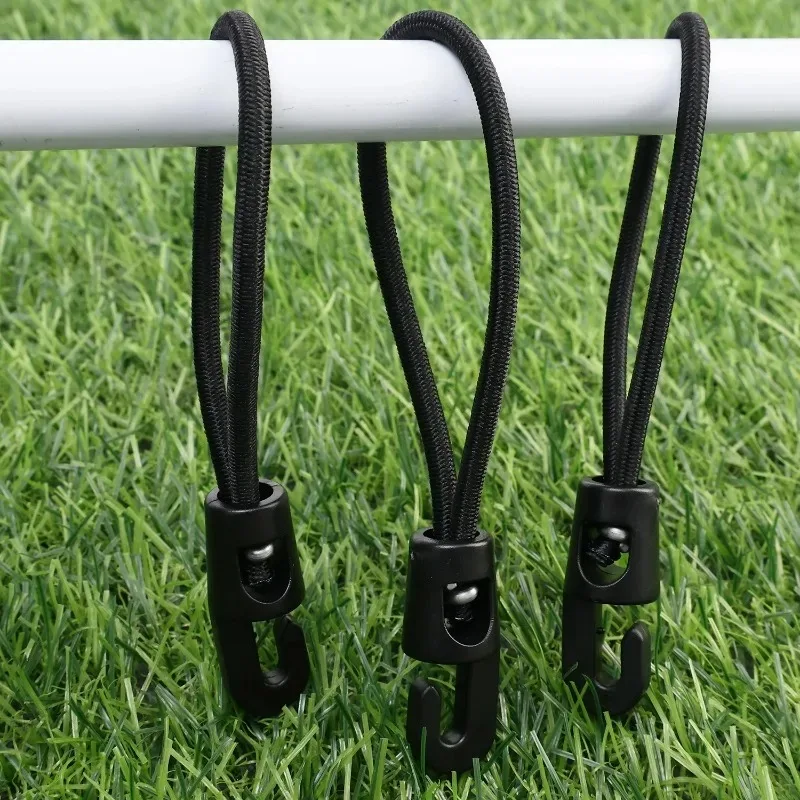Cuerda elástica con ganchos, expansor de alta elasticidad con ganchos, tensor de goma con ganchos para lona de camping, 10/50/100 Uds.