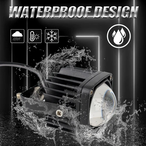 Imagen 2 del producto Foco antiniebla de 2 pulgadas, luz de conducción con lente 8D, luz Led de trabajo para coche, camión, todoterreno, motocicleta, 6000K, Blanco/3000K, amarillo