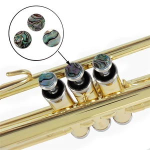 3 pçs/pçs/set botões de dedo trompete tampa da válvula instrumentos musicais abalone escudo para trompete reparação instrumentos peças acessórios 6 principais vendas dedeira trompete - №3