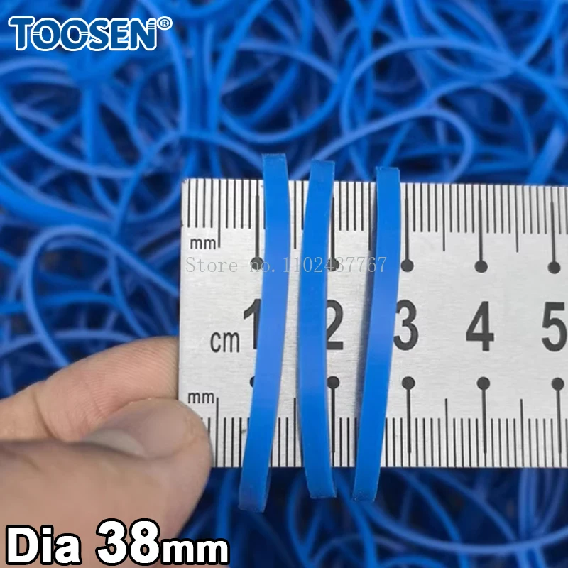 Diameter 38mm Blue Durable Rubber Band High Elasticity Rubber Ring