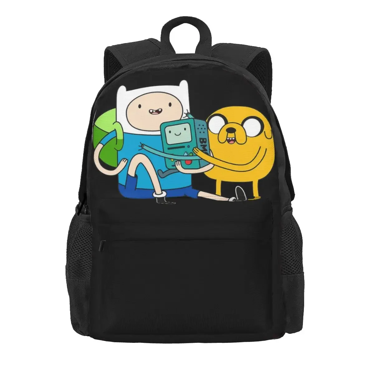 Finn Jake BMO Backpacks Boys Girls Bookbag Students School Bags Cartoon Kids Rucksack Laptop Rucksack Shoulder Bag