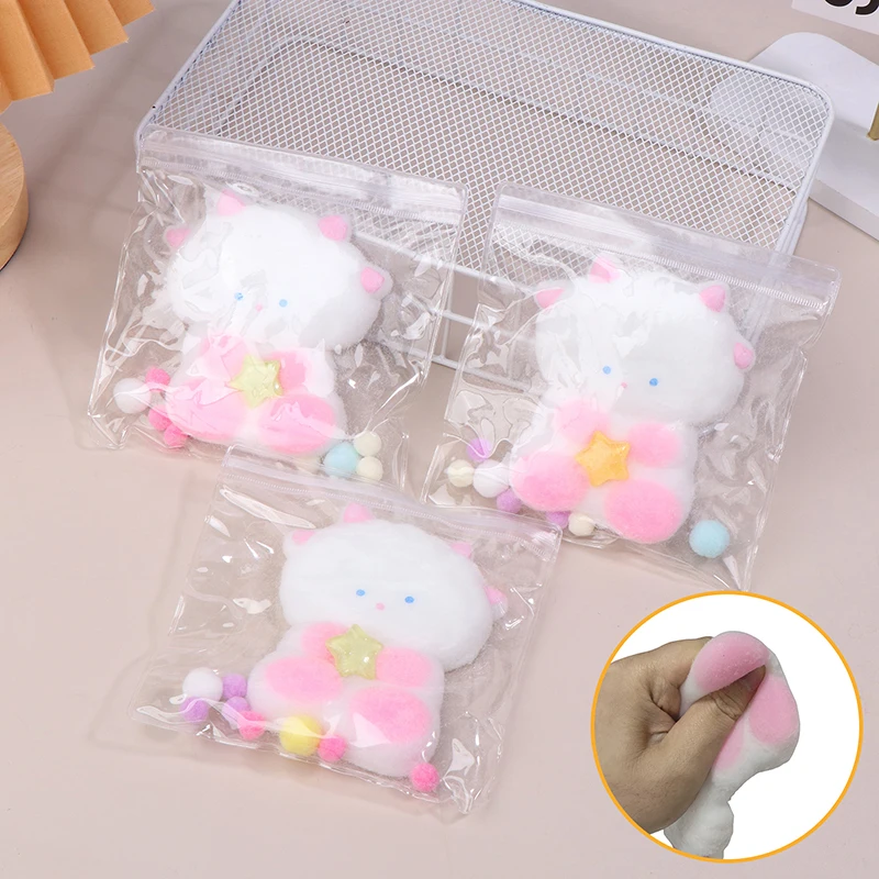 1PC Kawaii Handmade Plush Goodnight Lamb บีบหยิกของเล่น Flocking Lamb ผู้ใหญ่เด็กของขวัญวันเกิดของเล่น