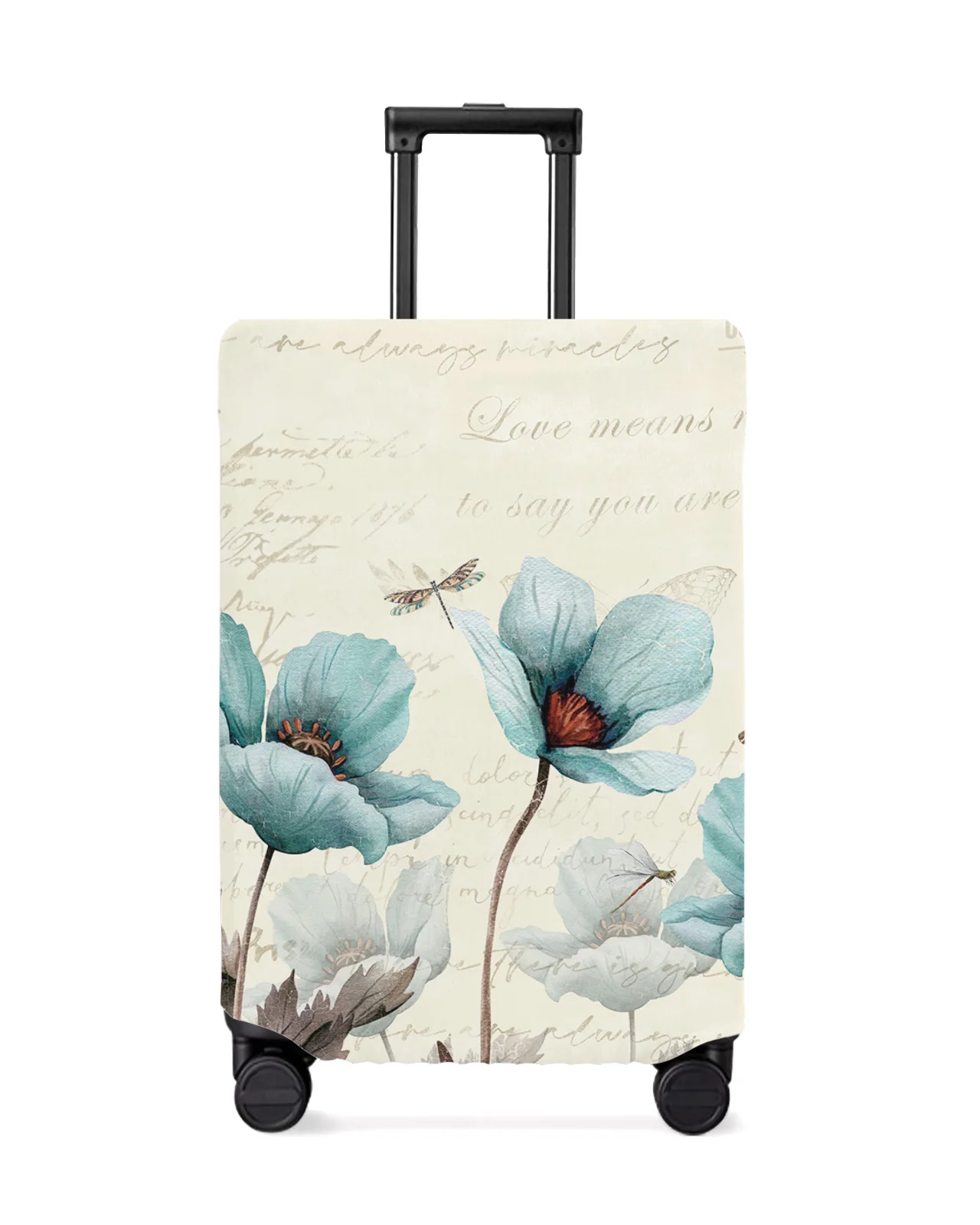 rustic-vintage-green-floral-dragonfly-butterfly-luggage-cover-stretch-baggage-dust-cover-for-18-32-inch-travel-suitcase-case