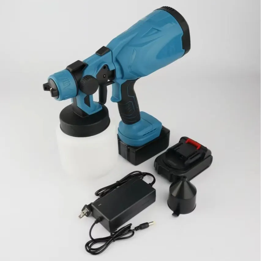 التجارة الخارجية عبر الحدود متعددة الوظائف بطارية الليثيوم مسدس الطلاء الديكور الداخلي ارتفاع ضغط بندقية رذاذ الجسم كله ديس