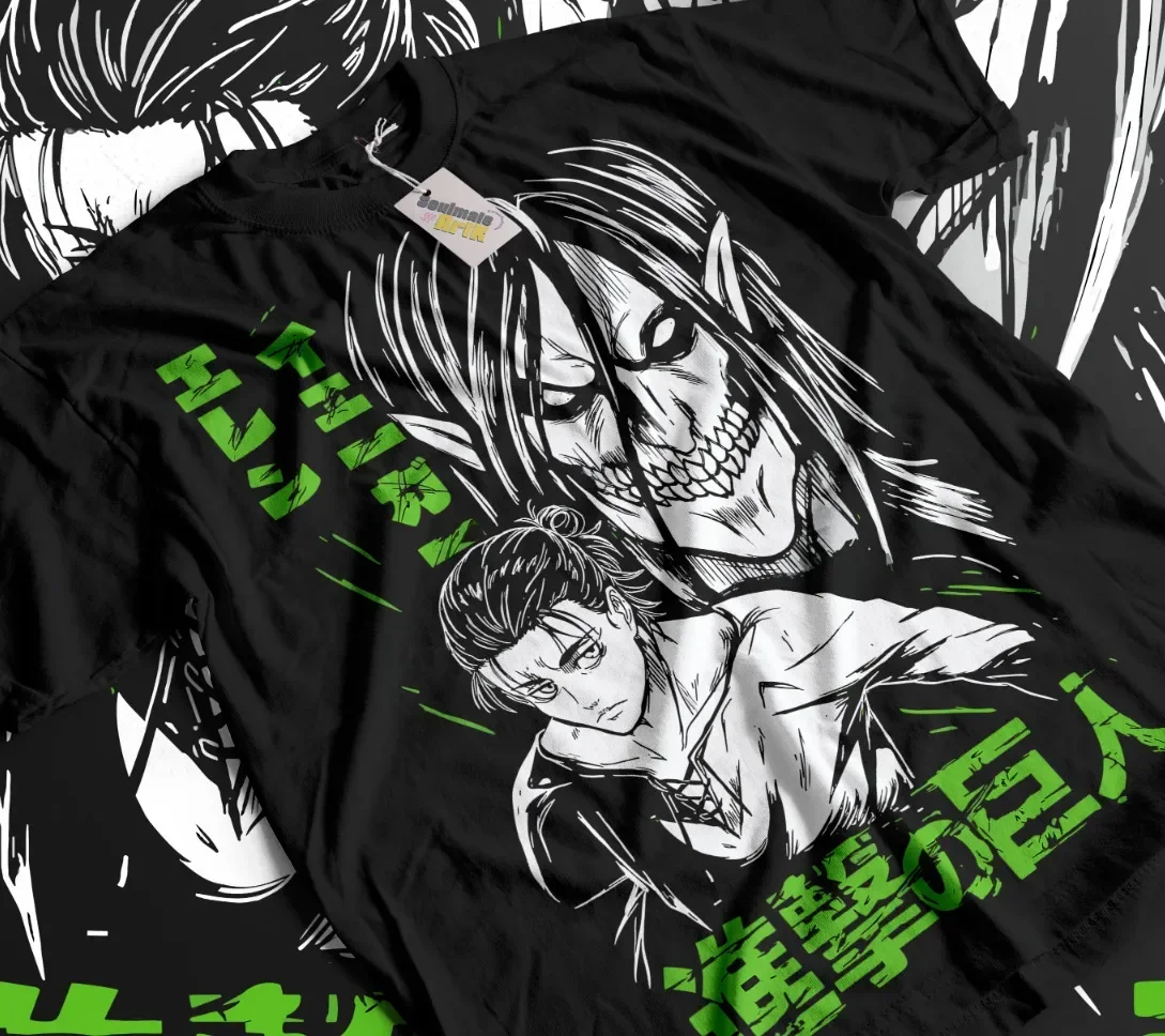 Eren Yeager T-Shirt Shingeki No Kyojin Attack on Titan Shirt Soft Tee All Sizes