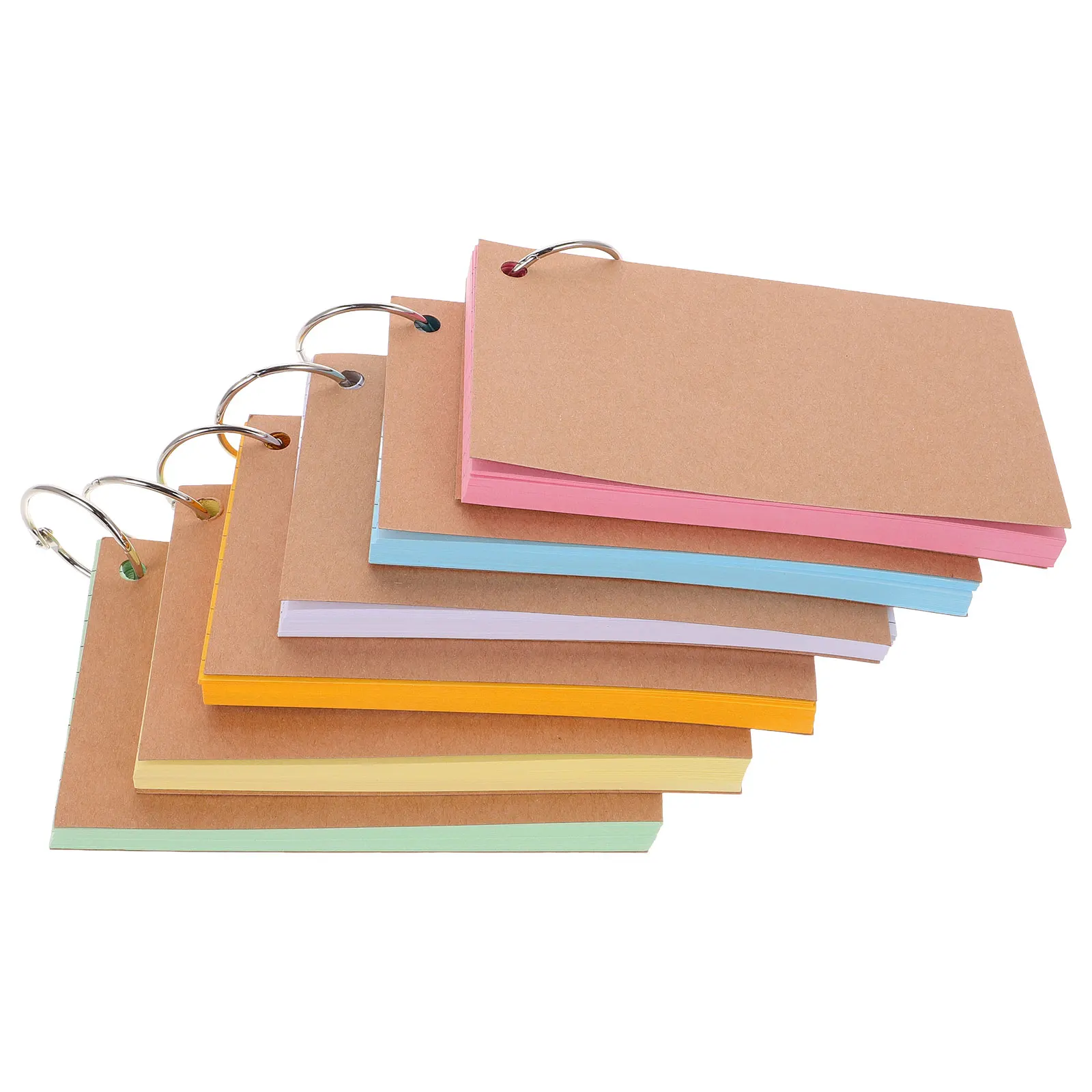 1 Set Index Cards Bulk Hole Punched Flashcards For Studying Portable Study Supplies College School Notepad English Vocabulary