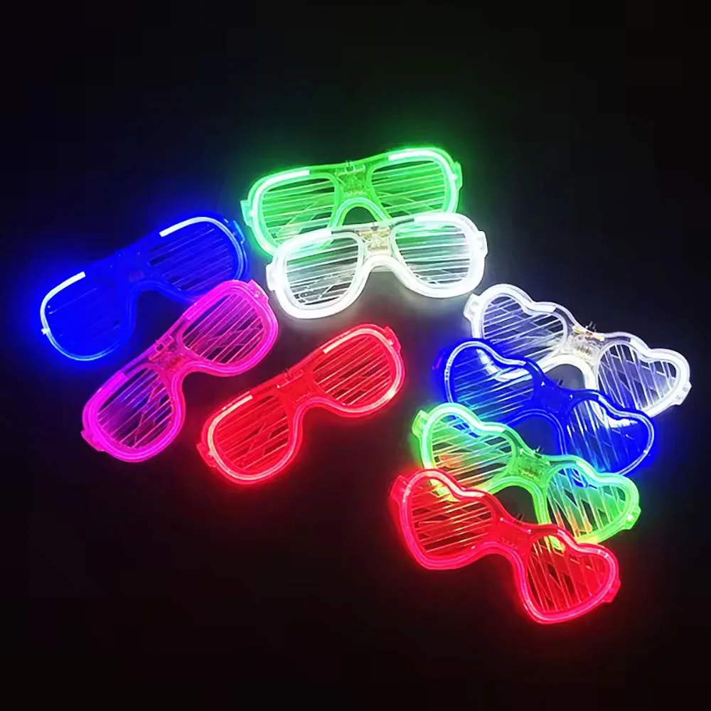 5/10/20 Pcs Led Neon Party Glasses Light Up Sunglasses Glow in the Dark Glasses for Kids Adults Party Supplies