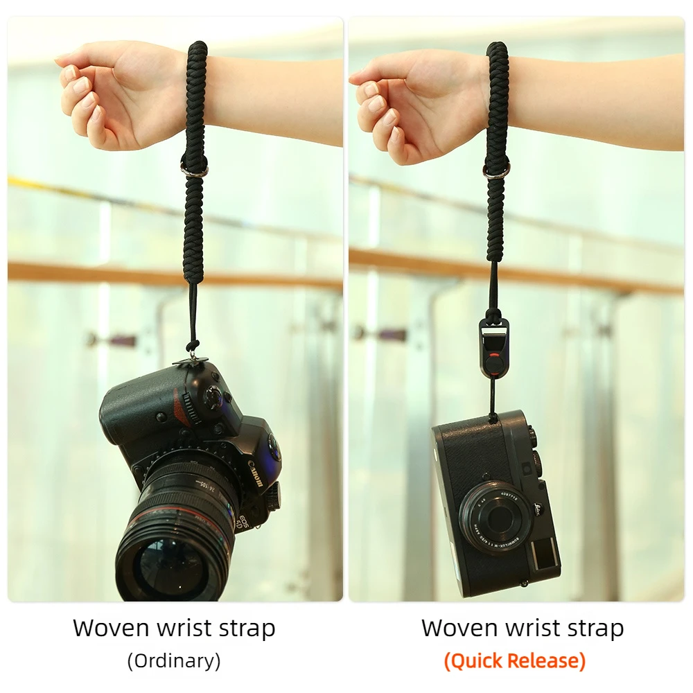 Woven Camera Wrist Strap Quick Release Hand Rope Belt for Canon R5 R6 R8 Sony 7C A6700 Nikon Z8 Z7II Z6II Fuji DSLR Accessories