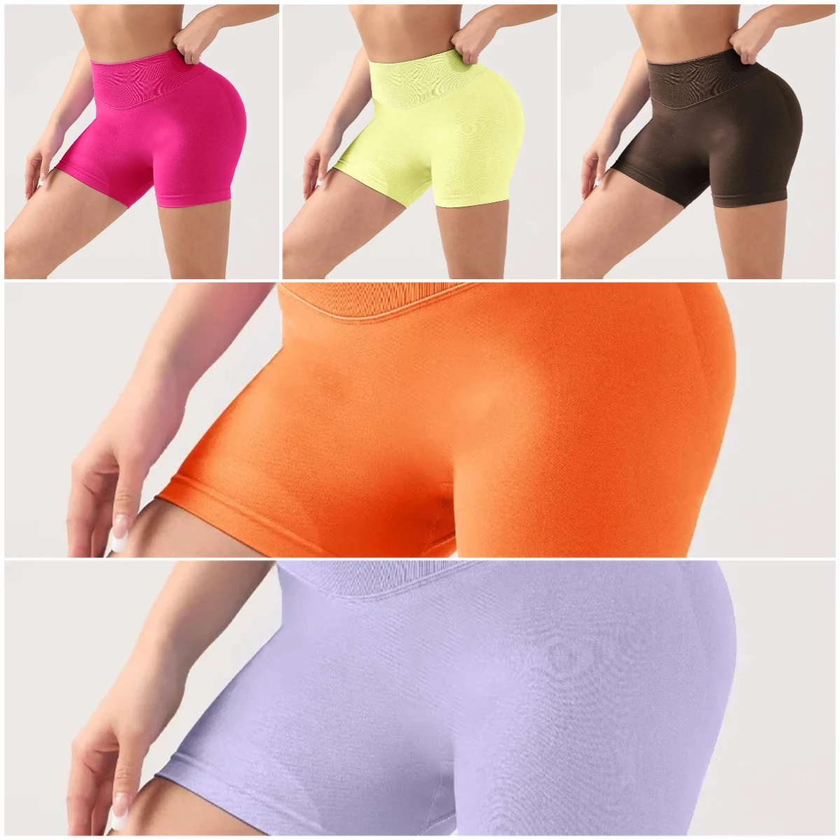 

Yoga Women's Shorts Running Tight High Waist Hip Sports Shorts Peach Hip Fitness Shorts Three-point Pants Quick To Dry