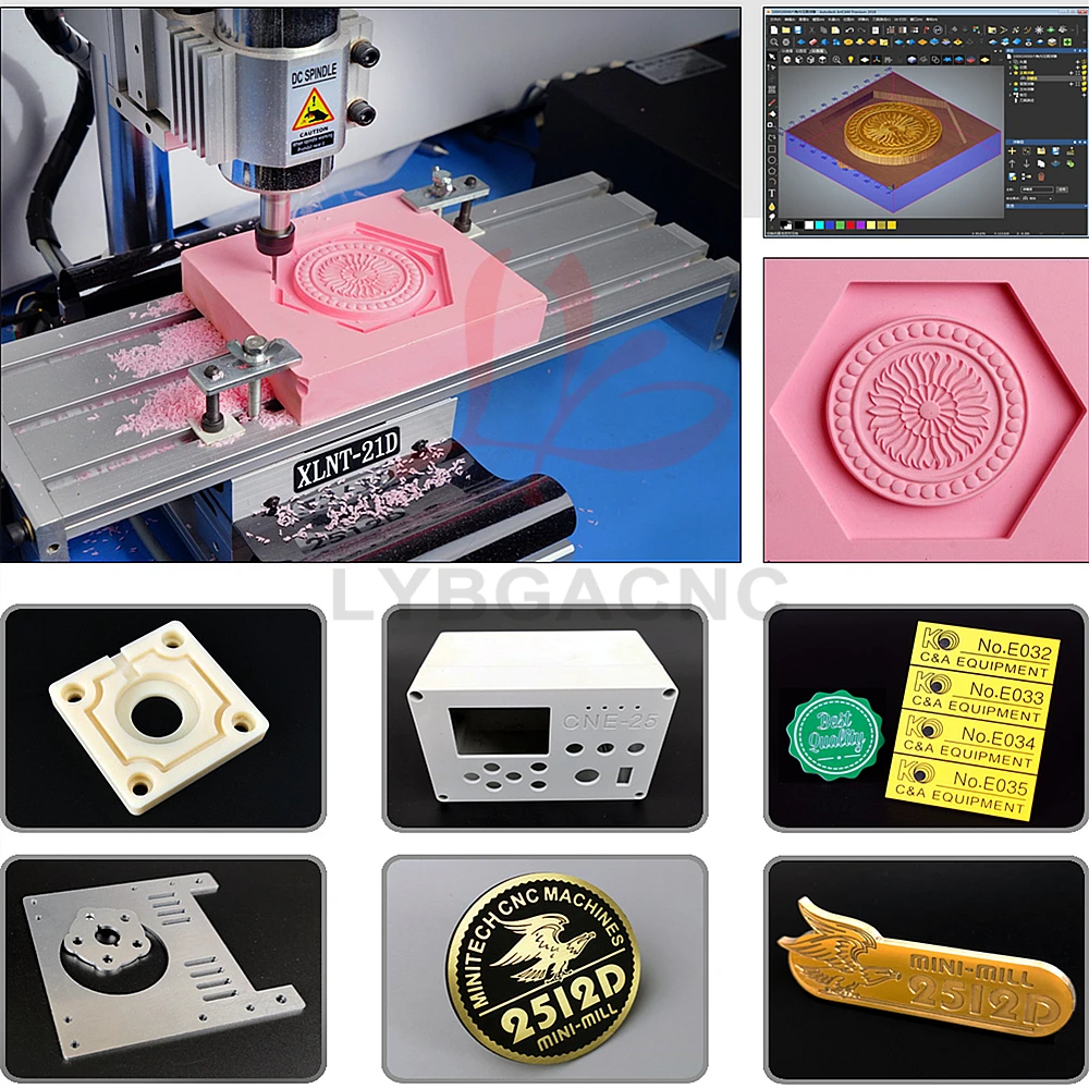 XLNT-21D NEW Engraving Drilling and Milling Machine USB LYBGA CNC Wood Engraver 3axis 4axis  for PCB PVC Stainless Steel Cutting