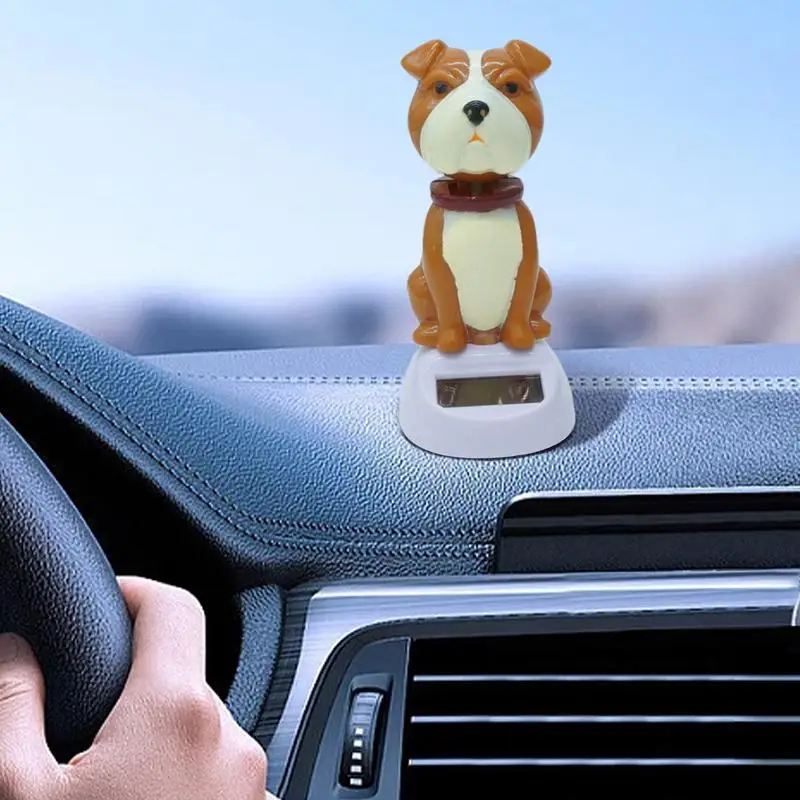 Dashboard Bobble Head Auto Car Decoration Display Standing Dog Design Car Solar Bobblehead Bobblehead For Window Auto Car