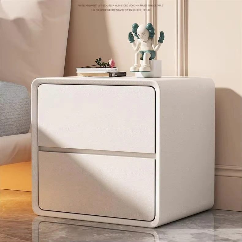 

Smart Multifunctional Bedside Table with Fingerprint Lock Modern Simple Storage Cabinet Luxury Lighting for Bedroom