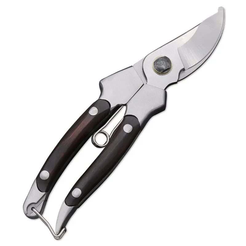 Cuchilla de acero al carbono con mango de madera de Color, tijeras de podar de bypass fuerte, herramientas manuales, plantas, bonsái, Gargen, tijeras para el hogar