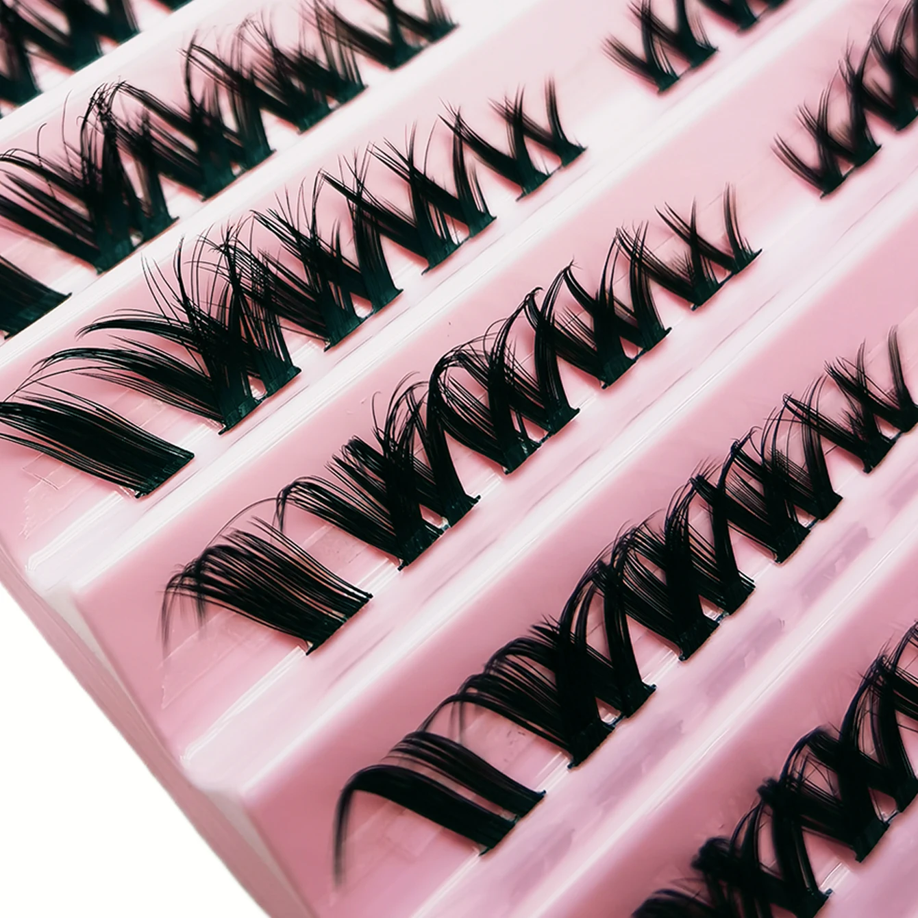 8-15 mm gemengde D-roll clusterwimpers 100 clusters 3D schuine vlieg zachte natuurlijke overdreven gekrulde wimpers enkele wimper