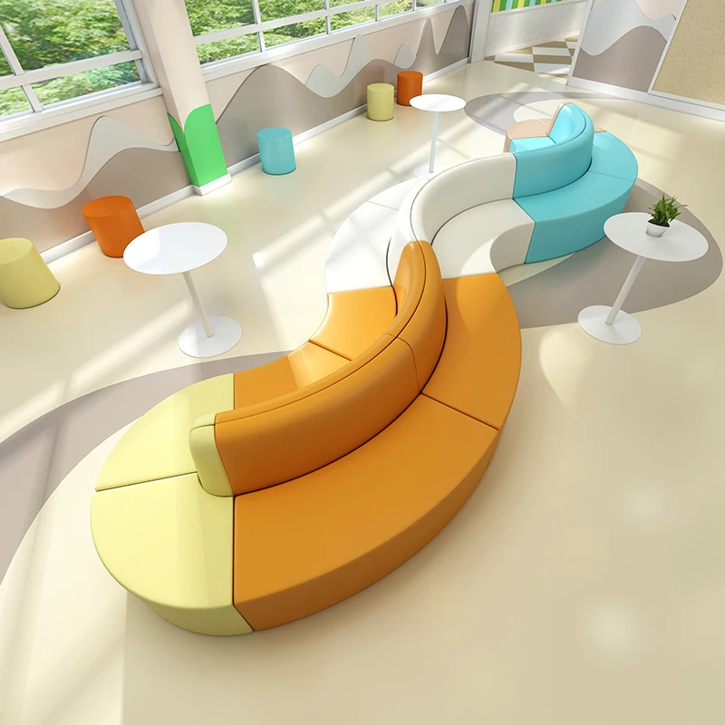 

Special-shaped creative combination sofa resting area reception leisure kindergarten ring