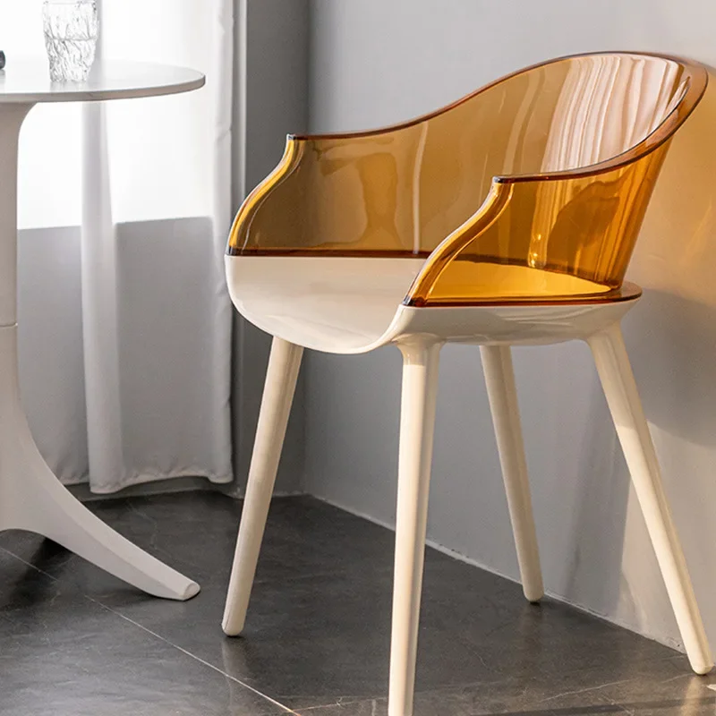 Nordic Transparent Symbian Ghost Back Chair Acrylic Dining Casual Creative Plastic Crystal Chair