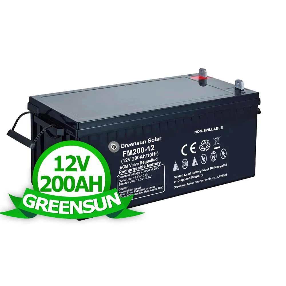 12V 180ah 200ah 220ah 250ah Batería de ciclo profundo de ácido de plomo 200AH AGM a la venta