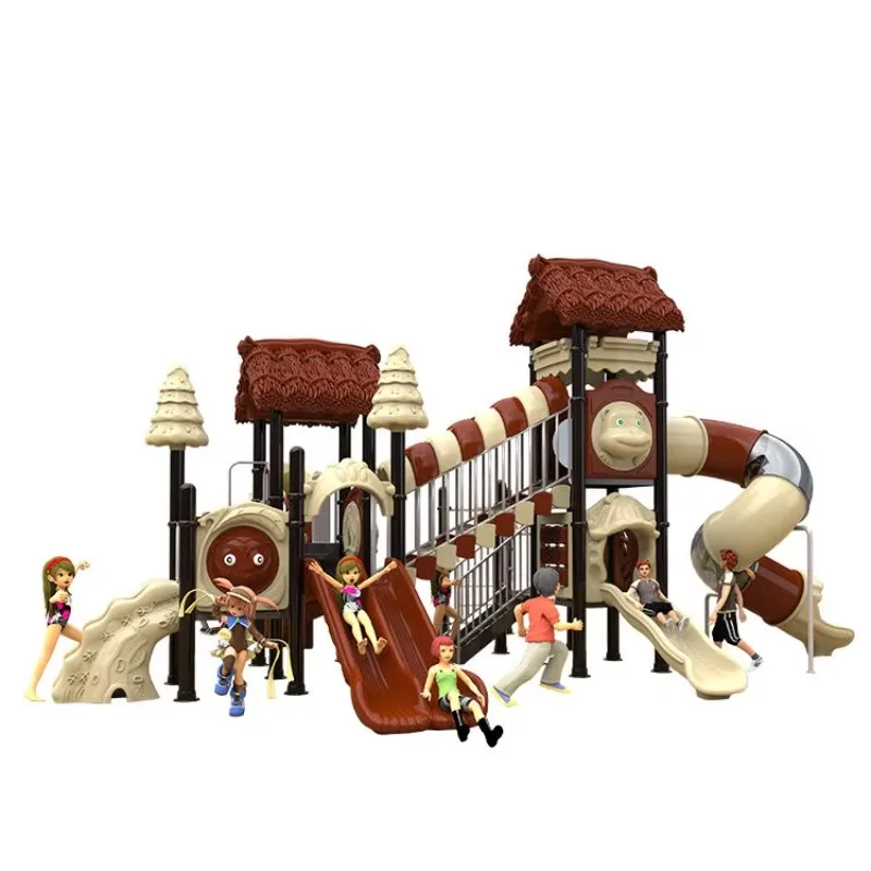 2027 New Design Entertainment Park Outside Plastic Slides Large Amusement EquipmentTheme Park Playground Kid Outdoor
