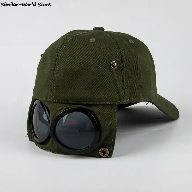 New Aviator Hat Summer Personality Glasses Baseball Cap Female Unisex Sunglasses Cap Small Cap Baseball Cap Boys Cap