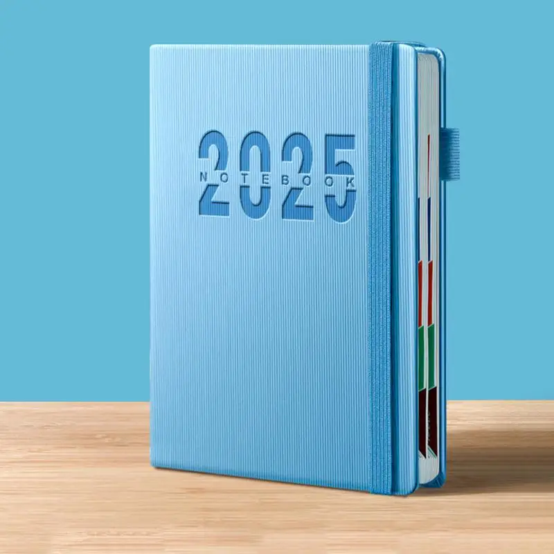 2025 планировщик блокнот из искусственной кожи 2025 планировщик блокнот А5 планировщик событий блокнот многоцелевой блокнот для рабочего расписания бизнеса
