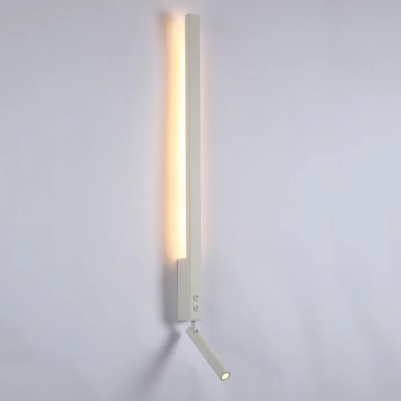 Modern Simple Led Wall Lamp Bedroom Bedside Lights For Living Room Background Lighting With Spotlight With Switch Sconce Lamps